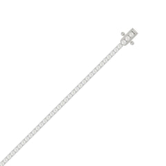 14K WHITE GOLD 3CT ROUND DIAMOND LADIES BRACELET