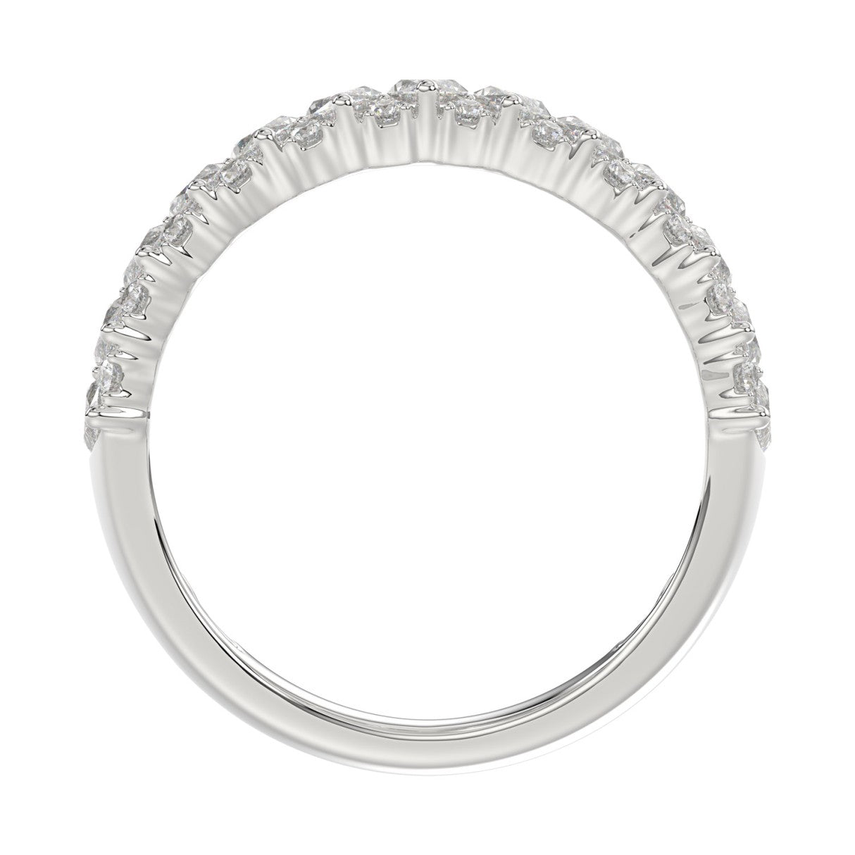 14K WHITE GOLD 1 1/2CT ROUND/MARQUISE DIAMOND LADIES BAND