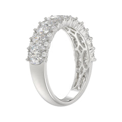 14K WHITE GOLD 1 1/2CT ROUND/MARQUISE DIAMOND LADIES BAND
