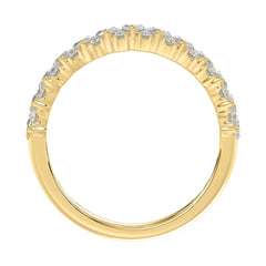 14K YELLOW GOLD 1 1/2CT ROUND/MARQUISE DIAMOND LADIES BAND