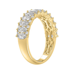 14K YELLOW GOLD 1 1/2CT ROUND/MARQUISE DIAMOND LADIES BAND