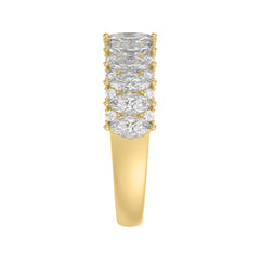 14K YELLOW GOLD 1 1/2CT ROUND/MARQUISE DIAMOND LADIES BAND