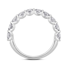 LADIES BAND 1CT ROUND DIAMOND 14K WHITE GOLD