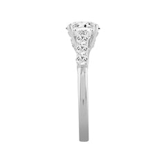 14K WHITE GOLD 2 3/8CT ROUND DIAMOND LADIES RING (CENTER STONE ROUND DIAMOND 2CT )