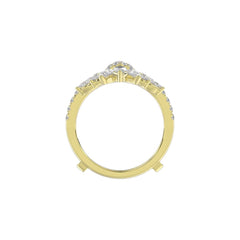 LADIES ENHANCERS RING 2 1/4CT ROUND/PEAR/MARQUISE DIAMOND 14K YELLOW GOLD