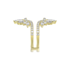 LADIES ENHANCERS RING 2 1/4CT ROUND/PEAR/MARQUISE DIAMOND 14K YELLOW GOLD