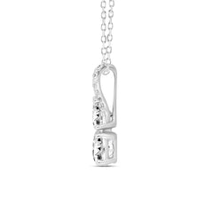 14K WHITE GOLD 1 1/2CT ROUND DIAMOND LADIES PENDANT WITH CHAIN