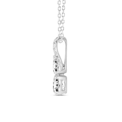 14K WHITE GOLD 1 1/2CT ROUND DIAMOND LADIES PENDANT WITH CHAIN