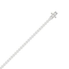 LADIES BRACELET 3CT ROUND DIAMOND 14K WHITE GOLD