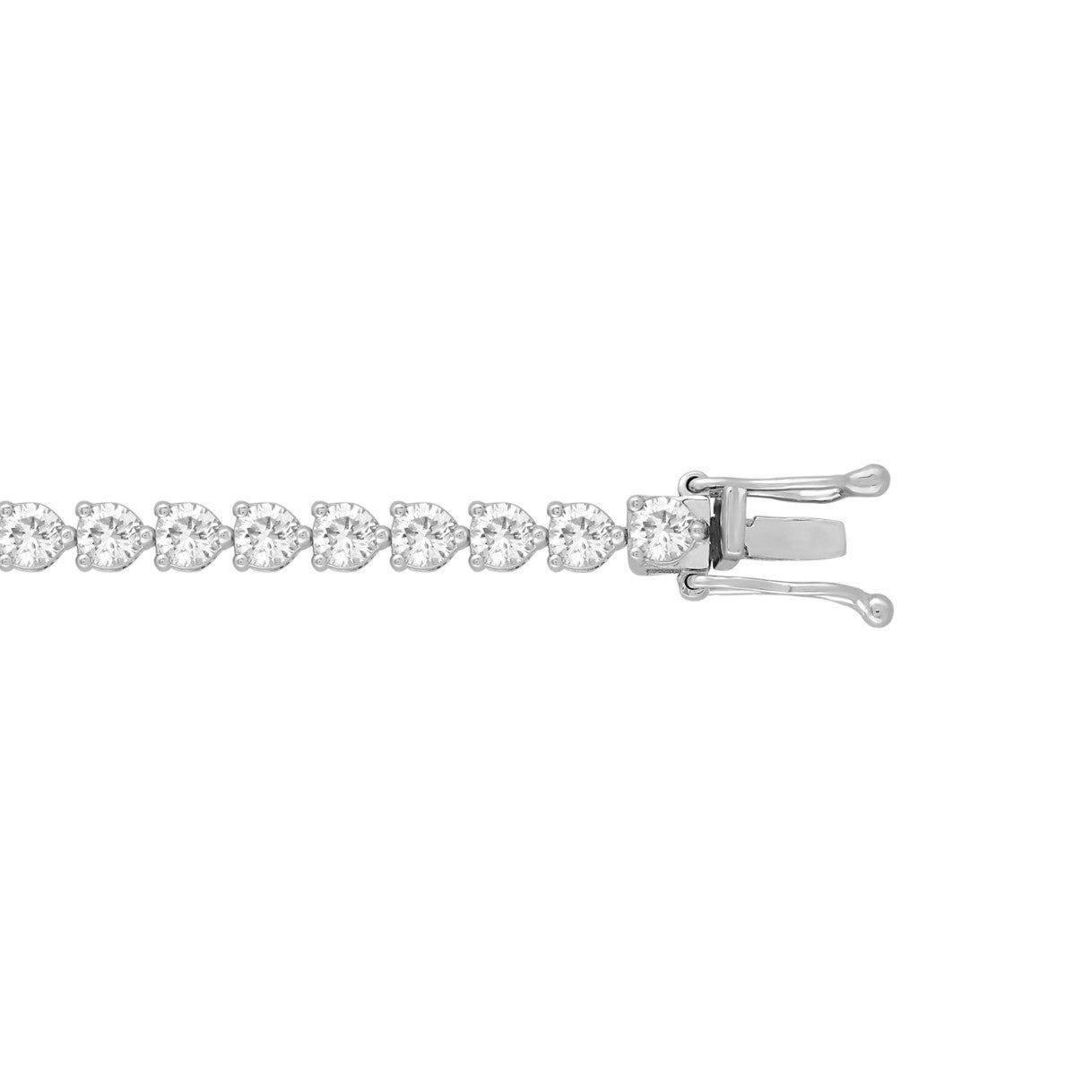 LADIES BRACELET 3CT ROUND DIAMOND 14K WHITE GOLD