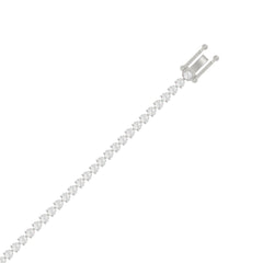LADIES BRACELET 3CT ROUND DIAMOND 14K WHITE GOLD
