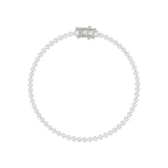 LADIES BRACELET 3CT ROUND DIAMOND 14K WHITE GOLD