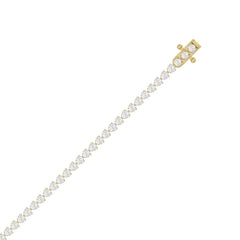 LADIES BRACELET 3CT ROUND DIAMOND 14K YELLOW GOLD