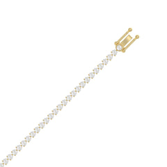 LADIES BRACELET 3CT ROUND DIAMOND 14K YELLOW GOLD