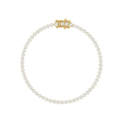 LADIES BRACELET 3CT ROUND DIAMOND 14K YELLOW GOLD