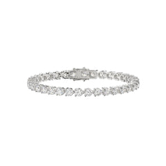 LADIES BRACELET 5CT ROUND DIAMOND 14K WHITE GOLD