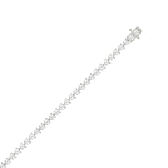 LADIES BRACELET 5CT ROUND DIAMOND 14K WHITE GOLD