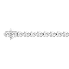LADIES BRACELET 5CT ROUND DIAMOND 14K WHITE GOLD
