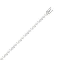 LADIES BRACELET 5CT ROUND DIAMOND 14K WHITE GOLD