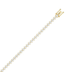 LADIES BRACELET 5CT ROUND DIAMOND 14K YELLOW GOLD