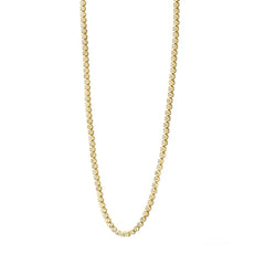 MENS NECKLACE 7CT ROUND DIAMOND 14K YELLOW GOLD 