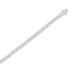 LADIES BRACELET 7CT OVAL DIAMOND 14K WHITE GOLD