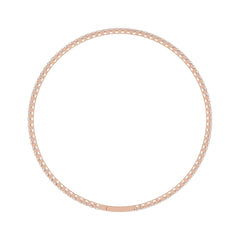LADIES FLEXIBLE BANGLE 5 1/3CT ROUND DIAMOND 14K ROSE GOLD 