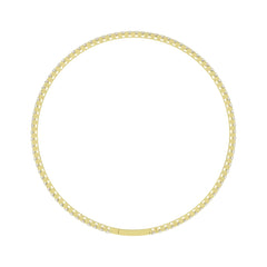 LADIES FLEXIBLE BANGLE 5 1/3CT ROUND DIAMOND 14K YELLOW GOLD