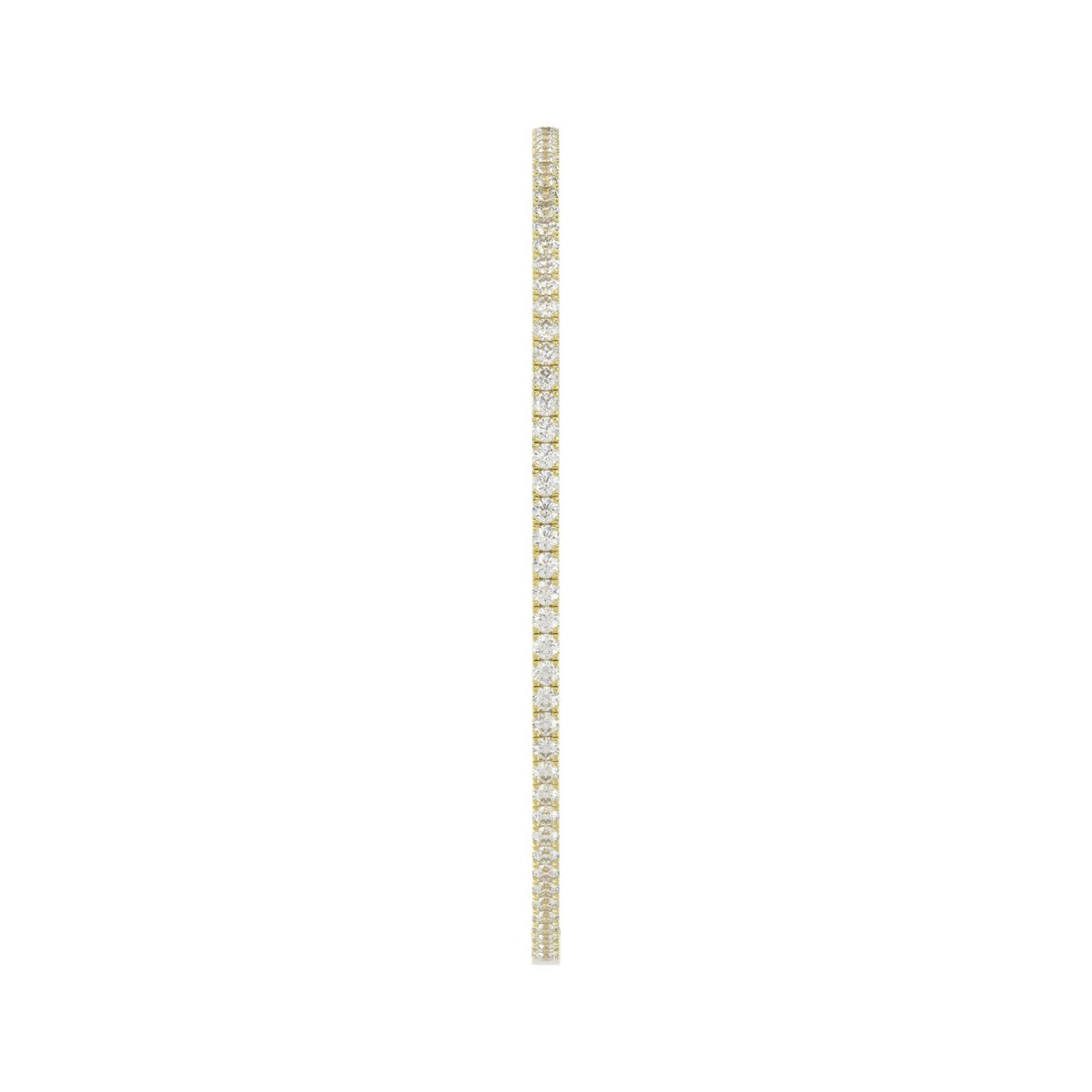 LADIES FLEXIBLE BANGLE 5 1/3CT ROUND DIAMOND 14K YELLOW GOLD