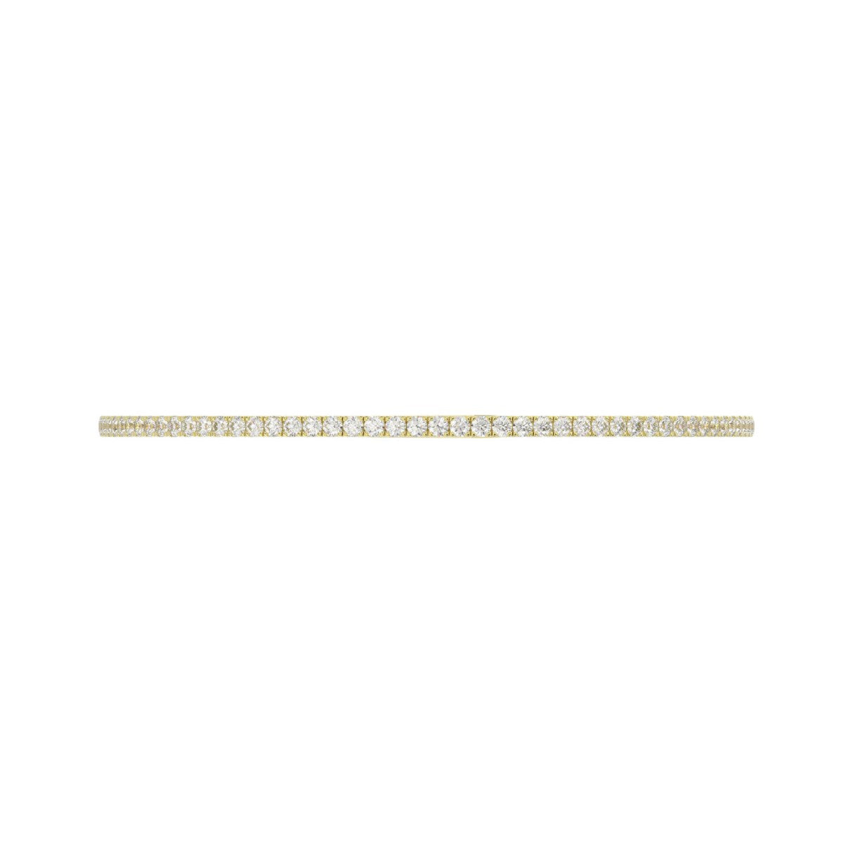 LADIES FLEXIBLE BANGLE 5 1/3CT ROUND DIAMOND 14K YELLOW GOLD