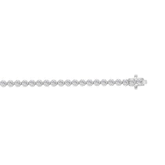 MEN'S BRACELET 2 1/2CT ROUND DIAMOND 14K WHITE GOLD