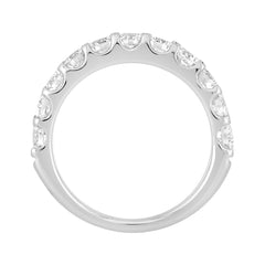 LADIES BAND 2CT ROUND DIAMOND 14K WHITE GOLD