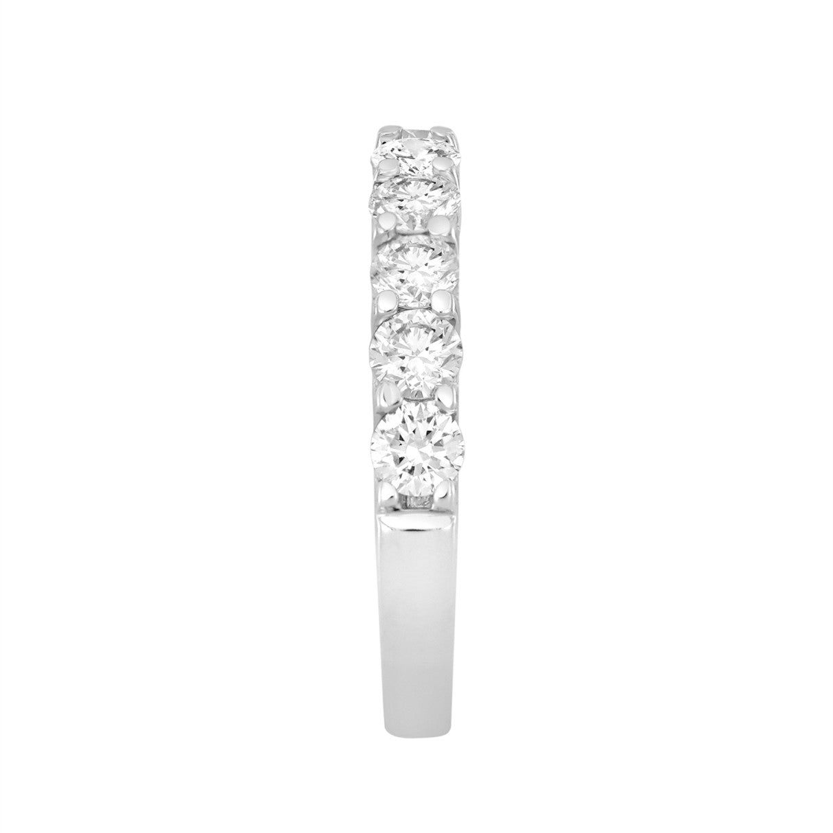 LADIES BAND 2CT ROUND DIAMOND 14K WHITE GOLD