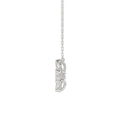 LADIES NECKLACE 1CT PEAR DIAMOND 14K WHITE GOLD