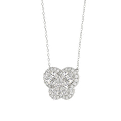 Elegant 14K White Gold Butterfly Necklace Featuring 1.00 Ct Lab Grown Round And Pear Diamonds. A Timeless Gift For Women And Everyday Luxury.