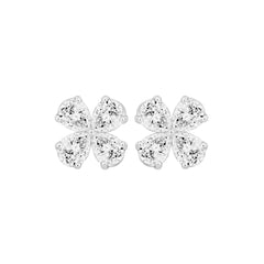 LADIES EARRINGS 1 1/3CT PEAR DIAMOND 14K WHITE GOLD