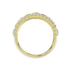 14K YELLOW GOLD 5.00CT ROUND/EMERALD DIAMOND LADIES BAND