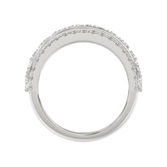 14K WHITE GOLD 2 1/4CT ROUND/OVAL DIAMOND LADIES BAND
