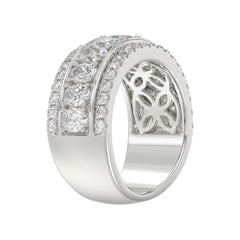 14K WHITE GOLD 2 1/4CT ROUND/OVAL DIAMOND LADIES BAND
