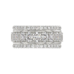 14K WHITE GOLD 2 1/4CT ROUND/OVAL DIAMOND LADIES BAND