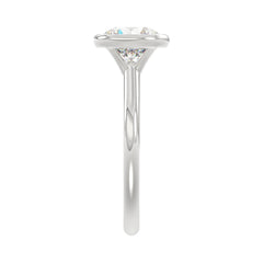 LADIES SOLITAIRE RING 2CT ROUND DIAMOND 14K WHITE GOLD (CENTER STONE ROUND DIAMOND 2CT )
