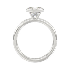 LADIES SOLITAIRE RING 2CT OVAL DIAMOND 14K WHITE GOLD (CENTER STONE OVAL DIAMOND 2CT )