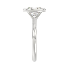 LADIES SOLITAIRE RING 2CT OVAL DIAMOND 14K WHITE GOLD (CENTER STONE OVAL DIAMOND 2CT )