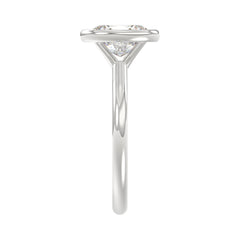 LADIES SOLITAIRE RING 2CT OVAL DIAMOND 14K WHITE GOLD (CENTER STONE OVAL DIAMOND 2CT )