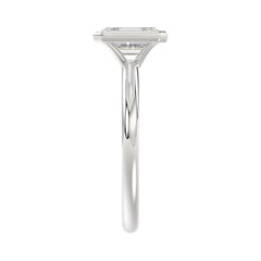 LADIES SOLITAIRE RING 2CT EMERALD DIAMOND 14K WHITE GOLD (CENTER STONE EMERALD DIAMOND 2CT )