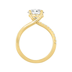 14K YELLOW GOLD 2 1/4CT ROUND DIAMOND LADIES RING (CENTER STONE ROUND DIAMOND 2.00CT)