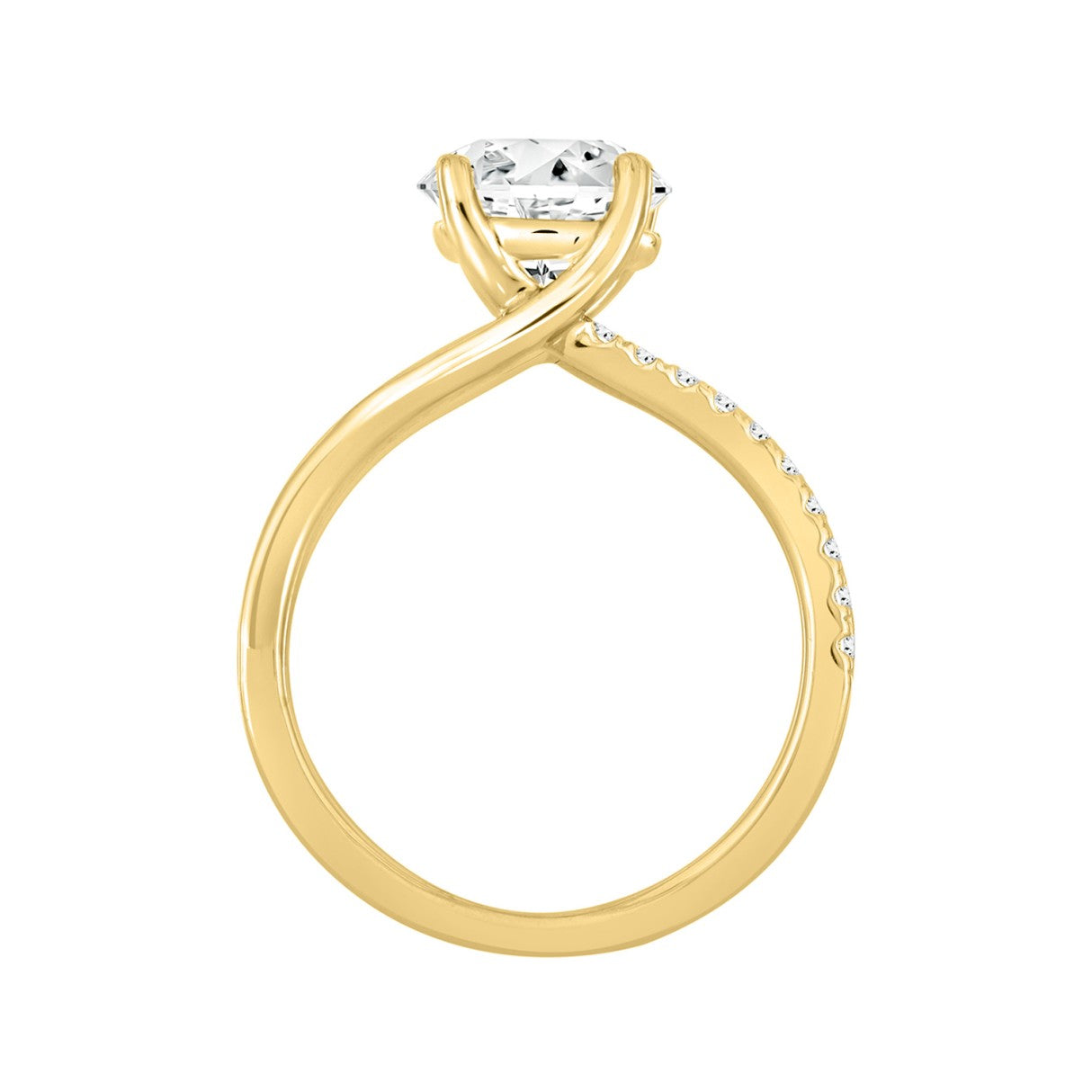 14K YELLOW GOLD 2 1/4CT ROUND DIAMOND LADIES RING (CENTER STONE ROUND DIAMOND 2.00CT)