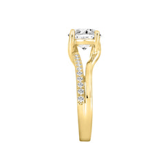 14K YELLOW GOLD 2 1/4CT ROUND DIAMOND LADIES RING (CENTER STONE ROUND DIAMOND 2.00CT)