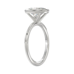 LADIES SOLITAIRE RING 3CT OVAL DIAMOND 14K WHITE GOLD (CENTER STONE OVAL DIAMOND 3CT )