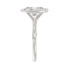 LADIES SOLITAIRE RING 3CT OVAL DIAMOND 14K WHITE GOLD (CENTER STONE OVAL DIAMOND 3CT )